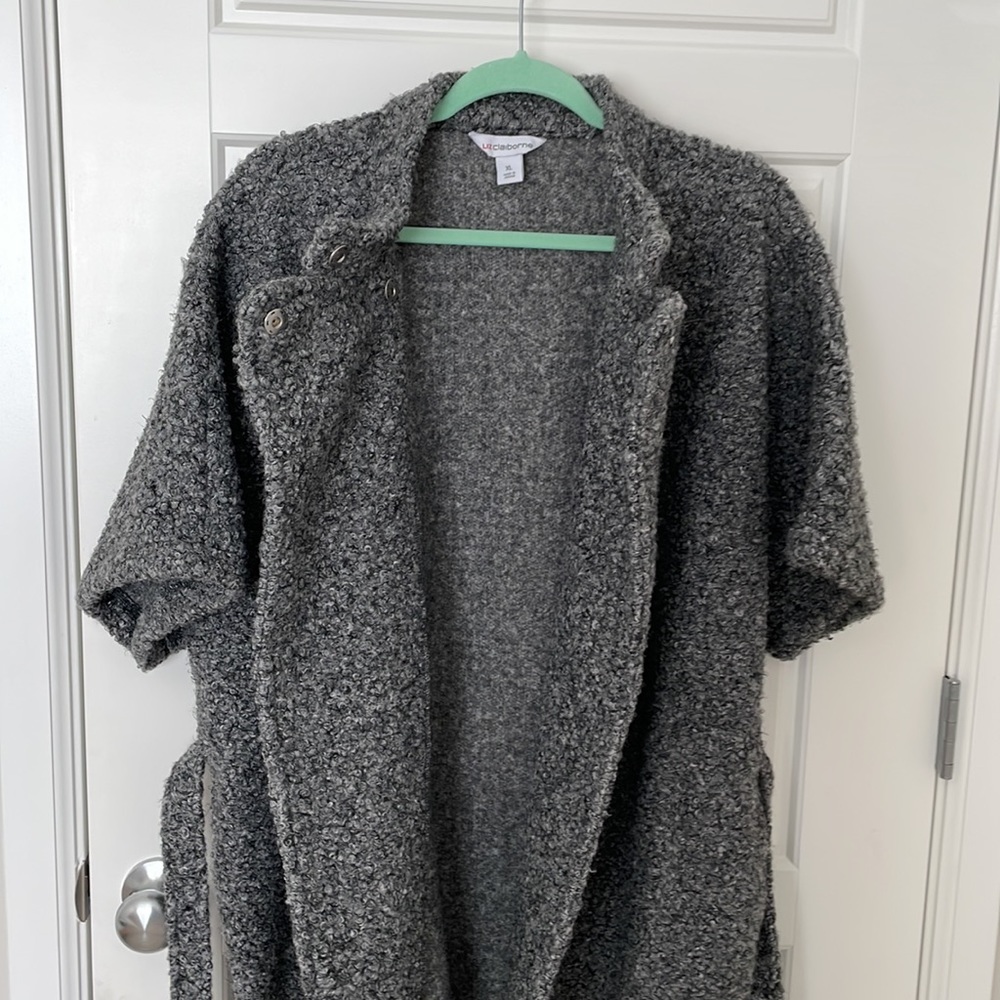 Liz Claiborne Belted Lightweight Car Coat - Picture 9 of 14